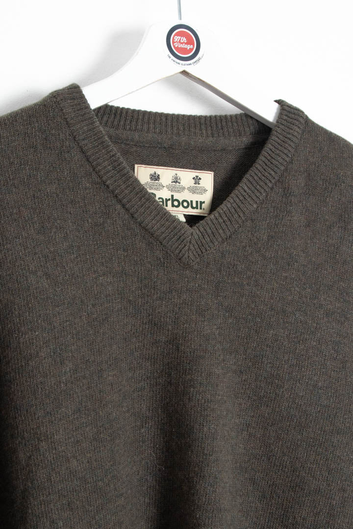 Barbour V Neck Knitted Jumper (XL) - Image 3